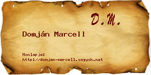 Domján Marcell névjegykártya