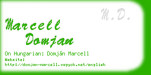 marcell domjan business card
