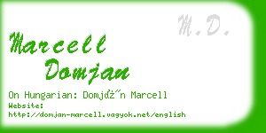 marcell domjan business card